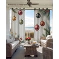 thumbnail image 3 of Christmas Black Out Curtains 63 Inch Long, Room Darkening Draperies Curtains Panels, Winter Colorful Xmas Balls Star Pine Needles Thermal Insulated Curtain for Bedroom Living Room 52"x63" 2 Panels, 3 of 8