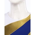 thumbnail image 5 of YONGHS Lyrical Dance Dress for Women Metallic Patchwork Asymmetrical Liturgical Praise Dance Tunic Blue L, 5 of 7