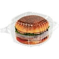 thumbnail image 3 of Durameg Clamshell Containers 5" Square Clear Hinged [50 Pack] Take-Out Plastic Salad Containers | To-Go Sandwich Containers [Size: 5 3/8" x 5 1/4" x 2 5/8"], 3 of 5