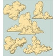 thumbnail image 3 of Ambesonne Cartoon Duvet Cover Sets, Fluffy Clouds Art, 2-King, Blue Beige, 3 of 3