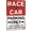 Silver Race Car, variant on Funny Race Car Parking Only Aluminum Sign, Vintage Racing Themed Wall Plaque for Boys Bedroom Garage Man Cave, 8x12 Inch