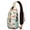 Beige-9, variant on Rustic Deer Crossbody Backpack, Geometric Forest Buck Design Sling Bag for Nature Lover and Hunter, Ethnic Artistic Reindeer Print Lightweight Travel Daypack for Office, Travel, Gym, Hiking