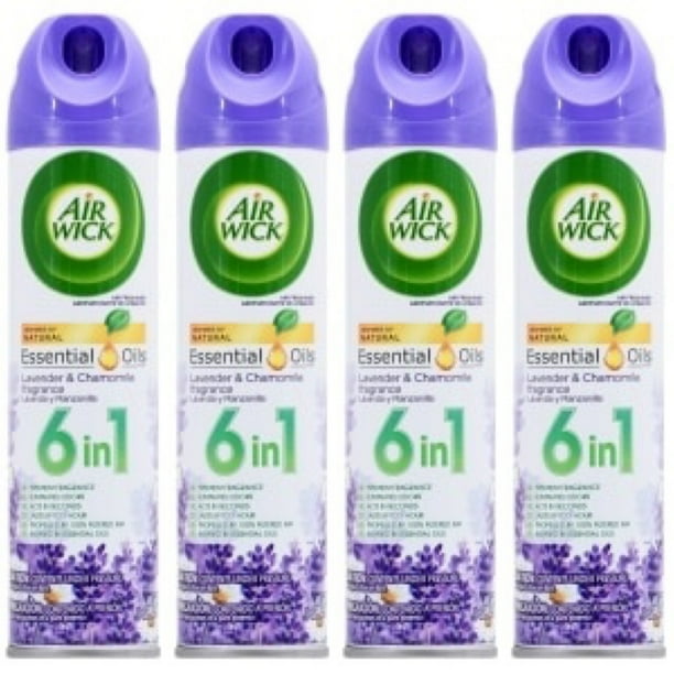 4 Packs Air Wick 6in1 Lavender & Chamomile Air Fresheners Spray, 8 oz