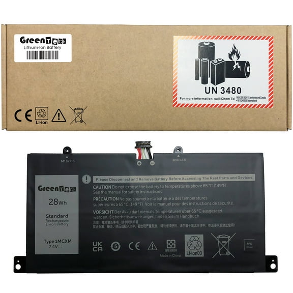 GREENTECH 1MCXM BATTERY FOR DELL LATITUDE 5175 5179 KEYBOARD 28WH PKG3N G3JJT