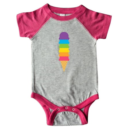 

Inktastic Rainbow Ice Cream 2 Gift Baby Boy or Baby Girl Bodysuit