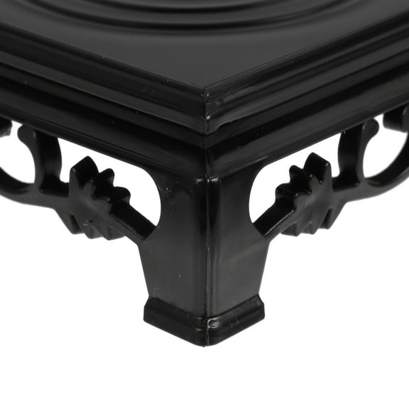 HONMEET Flowerpot Holders Plastic Black 5pcs Square Shelf Tank Stand