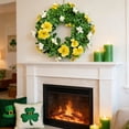 thumbnail image 6 of St. Patrick's Day Wreath14.17in Green Four-Leaf Clover Irish Day Wreath St. Patrick's Day Holiday Decoration Front Porch Party Spring Yard Decoration, 6 of 6