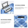 thumbnail image 6 of Multi-Size Suitcase Protective Cover Full Range Double Stitching Invisible Zipper For Travel Business Blueviolet Moroccan Buffalo Plaid Tartan Check Hand-Drawn Sketch_1 X-Large, 6 of 8