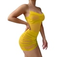 thumbnail image 4 of Gamivast Club Outfits for Women Mini Bodycon Dress Chain Strap Sleeveless Party Dress Ruched Cocktail Y2K Streetwear Night Out Dresses, 4 of 6