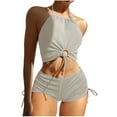 thumbnail image 1 of RXMEKW Bathing Suits for Women, High Waist Bikini with Sling Strap and Split Neck, 1 of 3