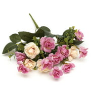 15 Heads Artificial Silk Rose Flower Bouquet Party Wedding Bridal Floral Decor