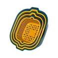 thumbnail image 2 of Six-Piece Kitchen Washbas In Double-Layer Basket Vegetable And Fruit Multi-Functional Plastic Washing Basket, 2 of 8