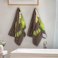 thumbnail image 4 of Easter Bunny Wooden Board Hand Towels 2 PCS, Rabbit Ears Kitchen Towel Ultra Soft and Highly Absorbent,Decorative Fingertip Face Towel for Bathroom Hotel, 28.3"x14.4", 4 of 5