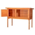 thumbnail image 4 of Pefilos 36" Rabbit Hutch for Indoor Deck Wooden Pet Hen House Animal Poultry Cage, Orange, 4 of 15