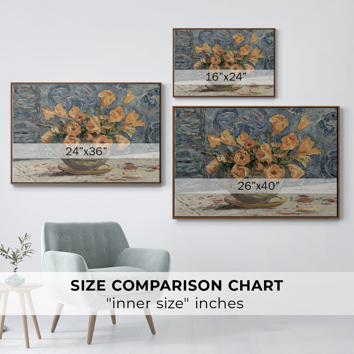 Vintage Botanical Print-LXXXI By Wexford Home Framed in Walnut Wood Gallery Wrapped Canvas 25 in. x 37 in.