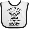 thumbnail image 3 of Inktastic Handpicked for Earth by My Great Grandma in Heaven Boys or Girls Baby Bib, 3 of 4