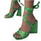 thumbnail image 2 of Zapatos de mujer Color sólido Tie-Dye Sandalias de vendaje de moda de tacón alto para mujer Wmkox8yii  shjk5769, 2 of 8