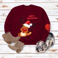 thumbnail image 4 of ICHUANYI Liquidación E Invierno Mujeres Navidad Impreso Jersey Manga Larga Blusa Sólida Tops Sudaderas ICHUANYI WER202308247089, 4 of 4
