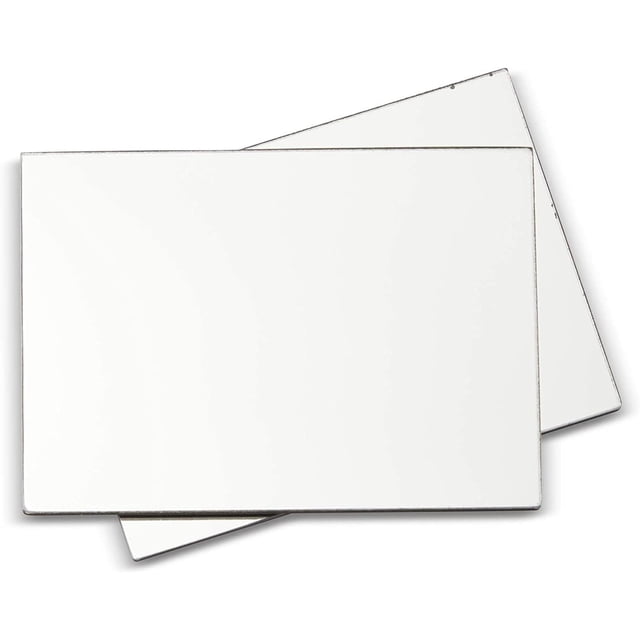 Set de espejos para casillero Juvale, 2 unidades, rectangulares, acrílicos, 13 x 18 cm