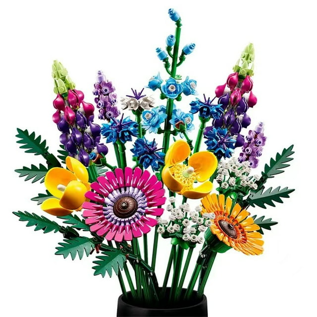 (First of May campaign!) 10313 Icons Bouquet of wild flowers, with lavender and gerbera, Building set for adults, Gift, Botanical Collection, 2024-set