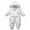 O-White1728, variant on CUZIBR Boys Girls Winter Thicken Hooded Coats Jacket Snowsuit Toddler Windproof Warm Jumpsuit Oneise Outwear Snow Wear Leisure Dailywear For Child