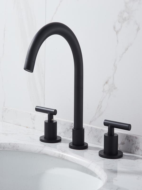 Two Handle 8 inch Widespread Bathroom Sink Faucet with ...