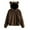 Coffee, variant on Krdevn Bear Ear Hoodie - Women's Pullover with Cute Ears, Warm Loose Fall Sweatshirt for Casual Outfits, Size for 3XL