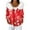Vermilion, variant on Women's Fashion Casual Sweater Zipper Cardigan, Christmas Snowflake Print Plush Hooded Jacket for Holiday Parties and Cozy Winter Wear,Black,L