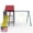 Red, Yellow, Blue, variant on Lifetime Kid's Big Stuff Metal Swing Set with Slide, Belt Swings and Climbing Wall (91069)