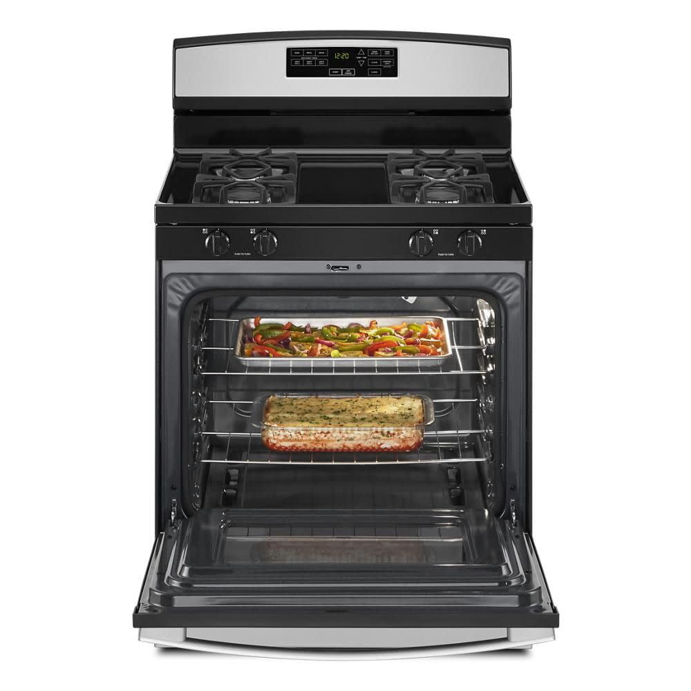 Amana Agr6603sm 30" Wide 5 Cu. Ft. Free Standing Gas Range - Stainless Steel