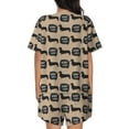 thumbnail image 3 of Kdxio Dachshund Dog Woof Print Pajamas Sets for Women Short-Sleeved Pjs with Lounge Shorts Two Piece Sleepwear S-4XL, 3 of 9