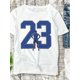 thumbnail image 4 of Athlete with number 23 women's comfit t-shirt Tee For Adult, Men, Women, Teen, Teenager, Adolescent, Youth, 4 of 8