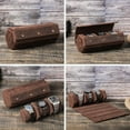 thumbnail image 6 of Bigcan Vintage Crazy Horse Leather Hexagon Watch Roll – Travel-Friendly 3-Watch Organizer with Free Engraving and Soft Cow Suede Protection, 6 of 10