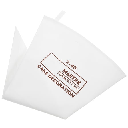 KONTONTY White Cotton Canvas Pastry Bag - Reusable Piping Bag for Cake Decorating and Frosting