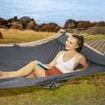 thumbnail image 3 of SUNCREAT Hammocks for Outside, Two Person Hammock for Patio, Garden, Porch, Outdoor, Dark Gray, 3 of 9