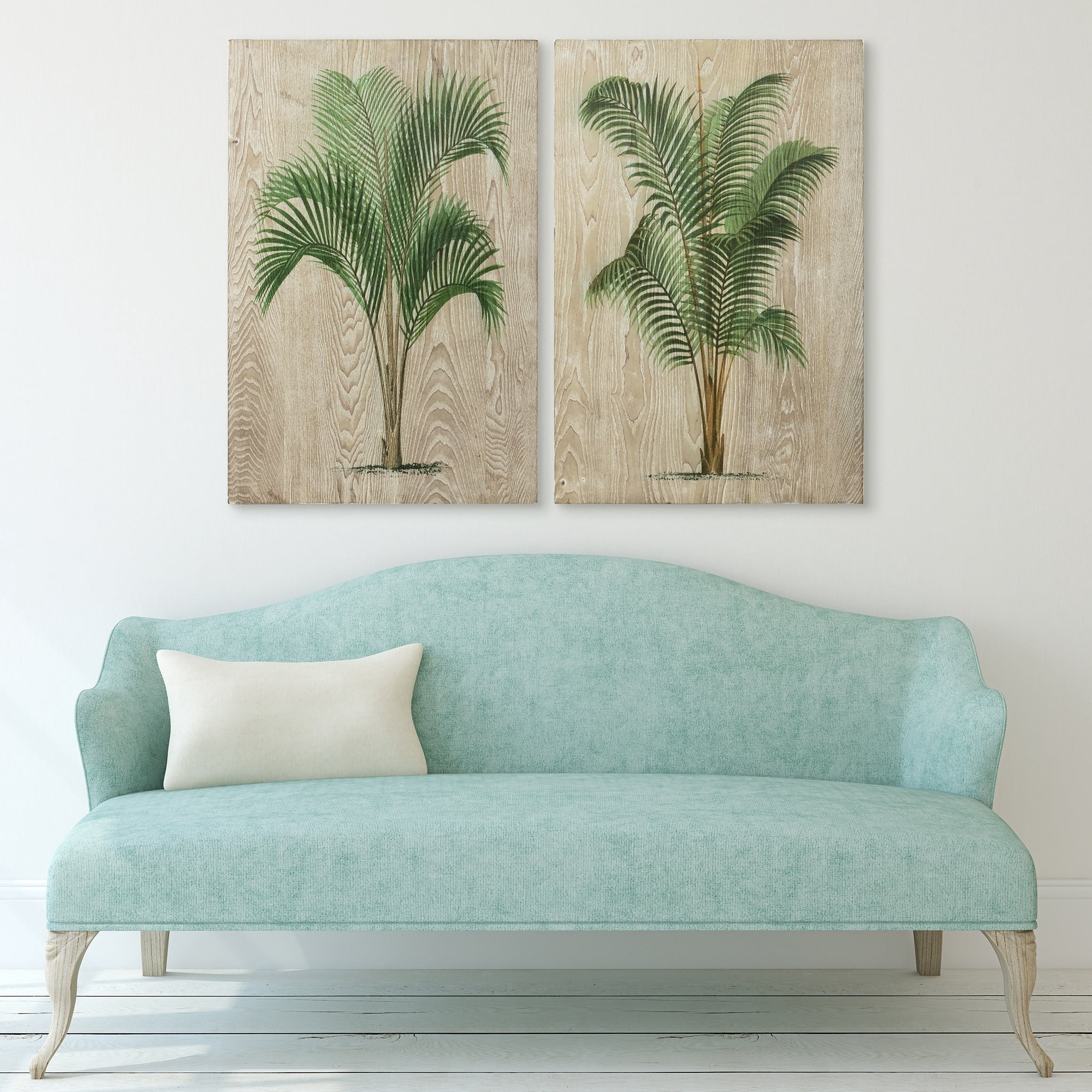 Empire Art Coastal Plants Painting, Set of 2