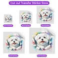 thumbnail image 5 of Funny Watercolor Adorable Maltese Peeking Through Torn Paper Effect Cutout Transfer Sticker Maltese Dog Lover Gifts Idea Transparent Decal Art Decor - 00026, 5 of 5
