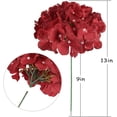 thumbnail image 5 of Morttic 10 Pcs Artificial Flowers Silk Hydrangea Silk Heads with Stems Hydrangea Fake Flowers for Wedding Home Party Shop Baby Shower Decor, Red, 5 of 7