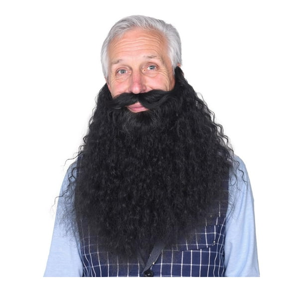 Disfraz FantaLook de barba falsa de 45 cm de largo para Halloween y adultos