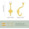 Coat Hooks - 5 Pack Yellow Towel Hooks Robe Hooks Decorative Wall Hooks ...