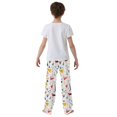 thumbnail image 4 of FORMRS Boys Pajama Pants with Pockets Size 9-10Y Kids Lounge Sleep Bottoms, White Triangles, 4 of 8