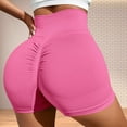 thumbnail image 2 of OSOLU Women Yoga Workout Shorts Push Up Sports Soft Tummy Control Workout Athletic Gym Bottoms Hot Pink XL, 2 of 4