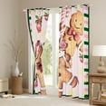 thumbnail image 3 of jejeloiu Khaki Snowmen Biscuit Black Out Curtains,Merry Christmas Dessert Curtains Pack of 2 (42x63 Each),Pink Xmas Ball Bedroom Curtains For Children,Super Cozy Room Decor, 3 of 6