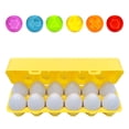 thumbnail image 3 of De Huevos Educativos A Juego Para Niños Con Soporte Amarillo Juego De Simulación De Huevo Para Niños Rompecabezas De Aprendizaje De Formas De Colores Mezclados12 Piezas 2 Piezas Sweethay FN002170-00, 3 of 5