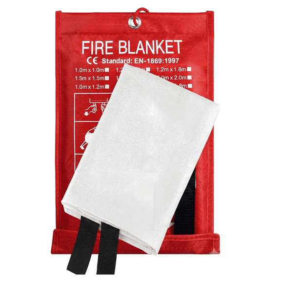 "Ougist Fire Blanket, 40""x40"", Safety Fiberglass Fabric for Kitchen, Home, Camping, Car Emergencies"