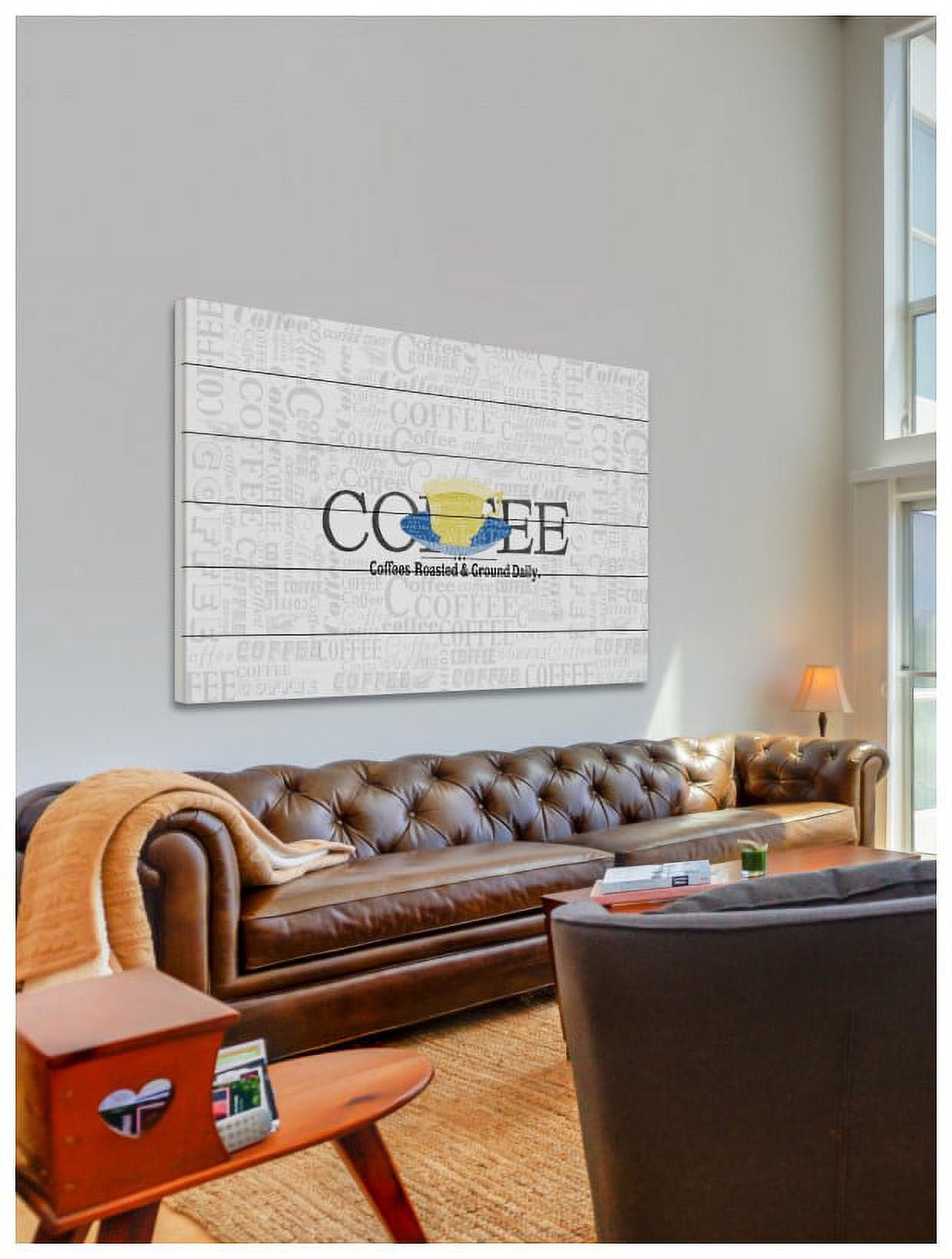 Marmont Hill Inc Marmont Hill - 'Coffee Coffee' Painting Print on White Wood