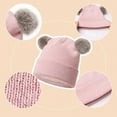 thumbnail image 3 of SGFCWSX Kids Winter Hat Mittens Set Boys and Girls Beanie Fleece Lined Hats for Snow Play Child Warm Knit Ribbed Gloves Sets Pink Free Size, 3 of 8