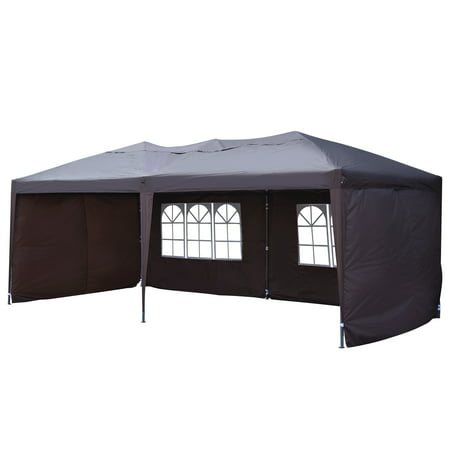 Outsunny 10' x 20' Easy Pop Up Canopy Party Tent with 4 Removable ...
