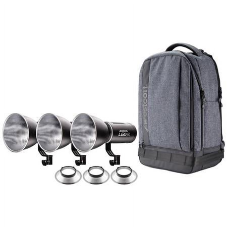 UPC: 0810008714461 | Westcott L60-B COB Bi-Color LED 3-Light Backpack Kit