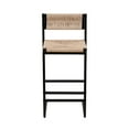 thumbnail image 3 of Tcbosik Set of 2 Paper Rope Weave Bar Stools, Counter Height Bar Chairs with Back for Kichen Island, Bar & Counter, Honey, 3 of 10